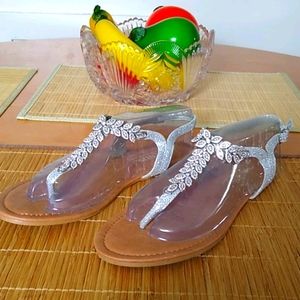 Sparkle Rhinestone Slingback Sandals